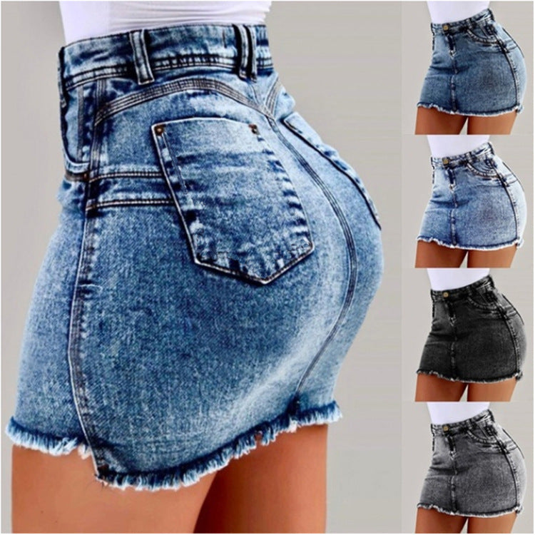 High Waist Sexy Pencil Jeans Skirt – Figurbetonter Denim-Minirock
